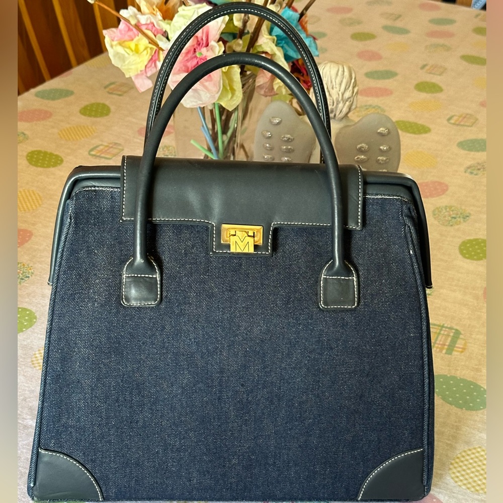 Club Monaco Black and Gray Tote Bag